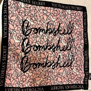 Victoria Secret floral print scarve logo